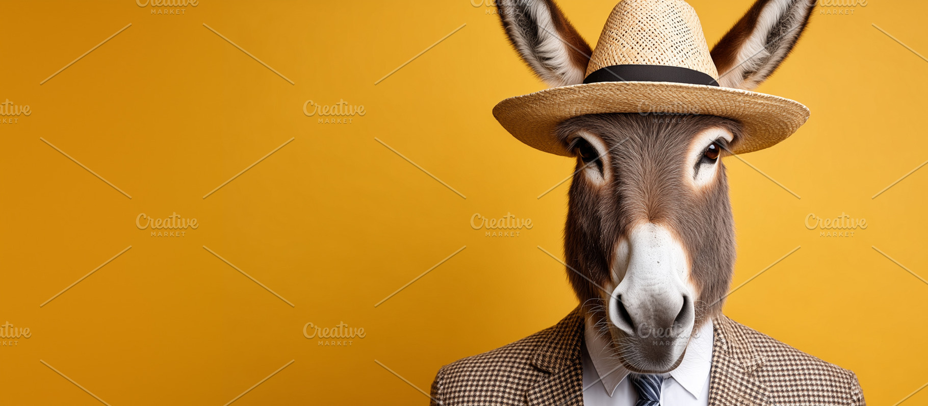 Surreal portrait of a donkey, an Animal Photo by MistyDay