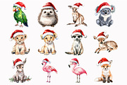 Christmas Animals Clipart, an Illustration by Design Market (Thumbnail 4 of 5)