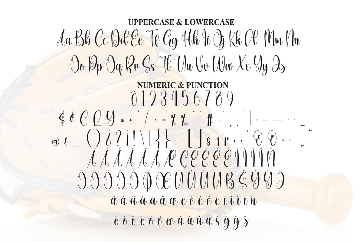 Baseball | Script Font, a Handwritten Font by Scratchones (Photo 7 of 9)