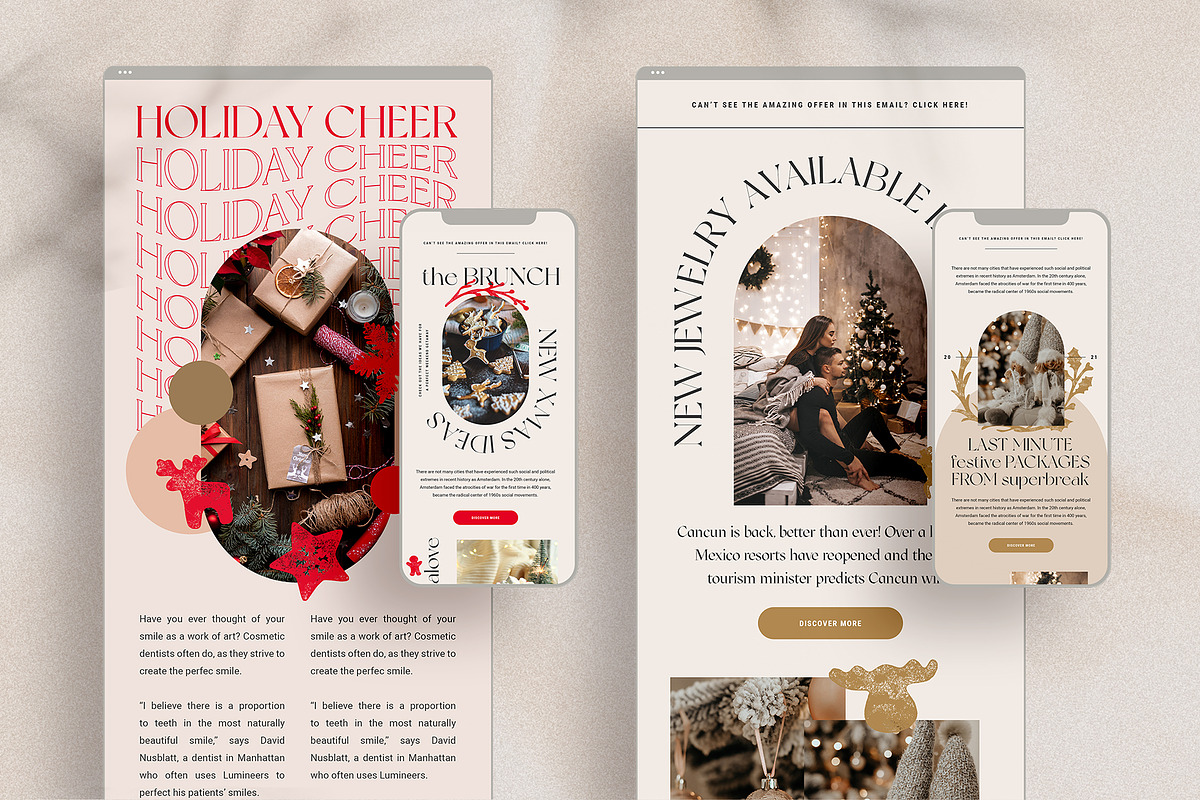 Christmas Newsletter Templates Pack, an Email Template by SilverStag Type Foundry (Photo 10 of 17)