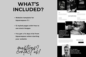 Squarespace Website Template Barbery