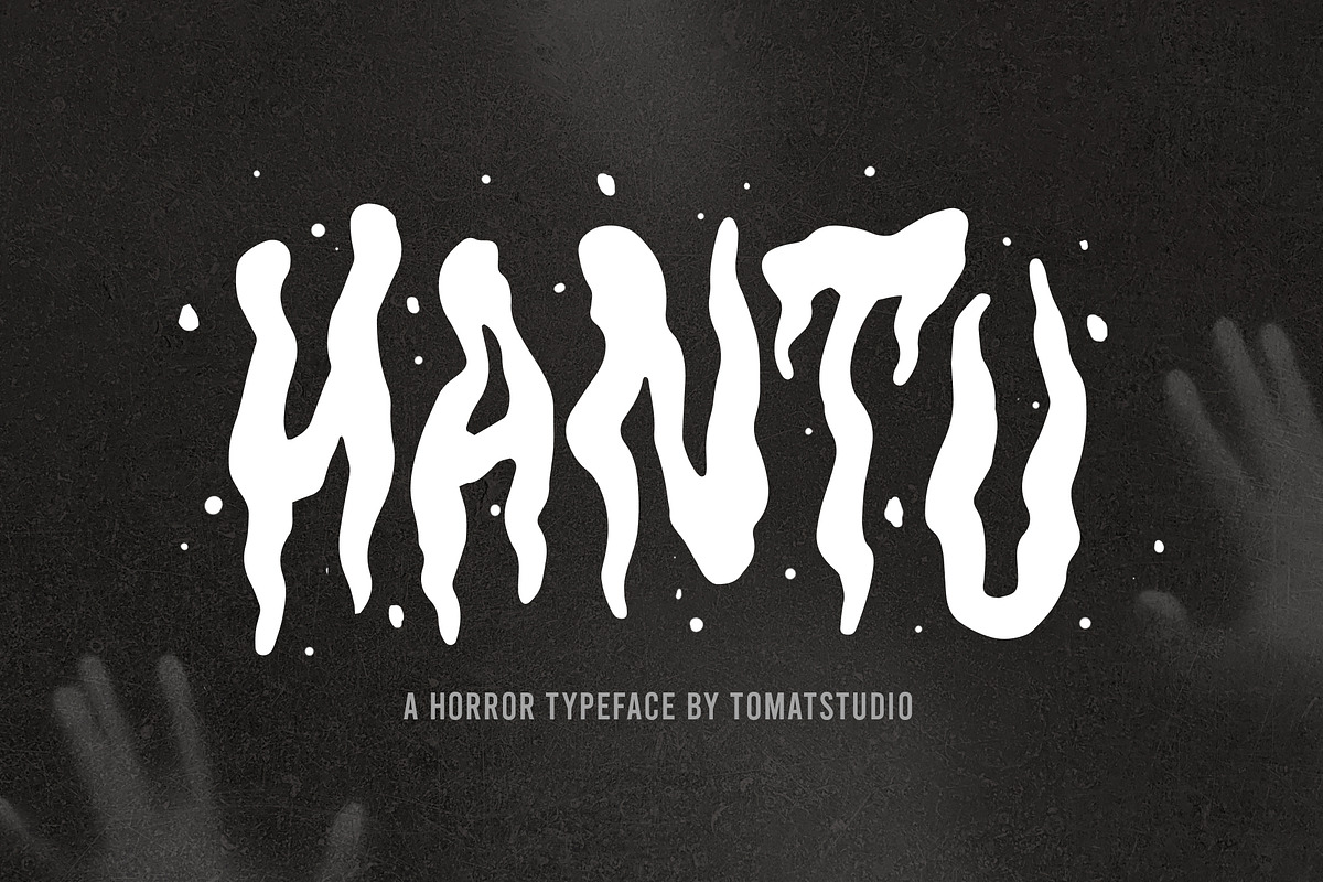 Halloween Horror Fonts | Hantu, a Font by tomatstudio (Photo 2 of 10)
