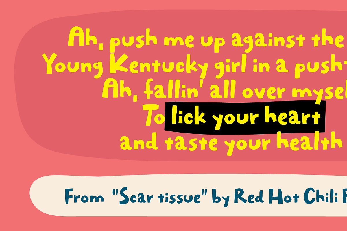 Lick Your Heart, a Font by pizzadudedotdk (Photo 6 of 10)