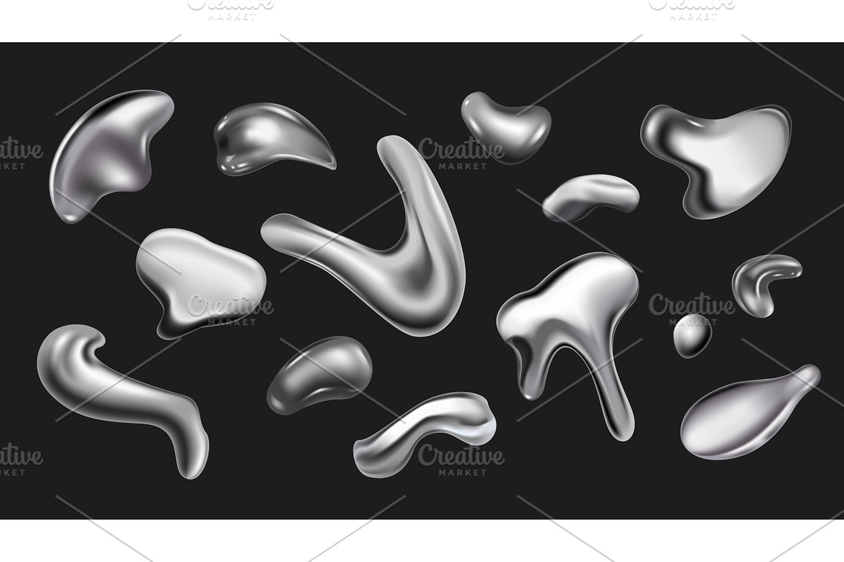 Liquid Shapes 3D Illustration, an Illustration by alexdndz