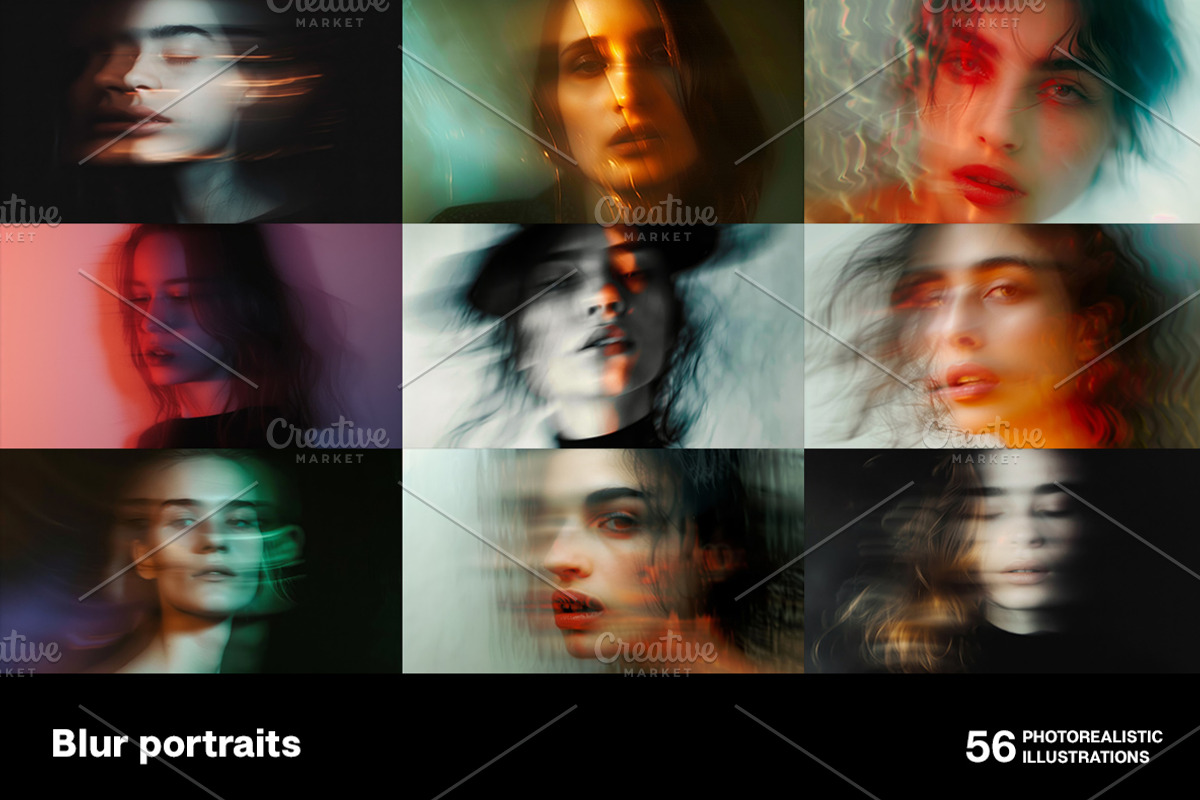 Blur portraits. 56 images, a Person Photo by Handmadefont (Photo 5 of 13)