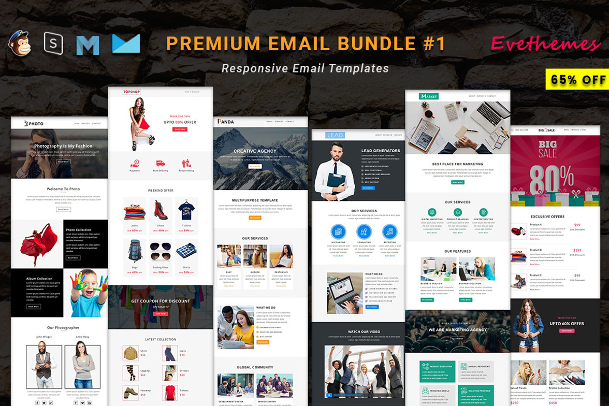 PREMIUM EMAIL BUNDLE #1, an Email Template by evethemes (Photo 1 of 7)