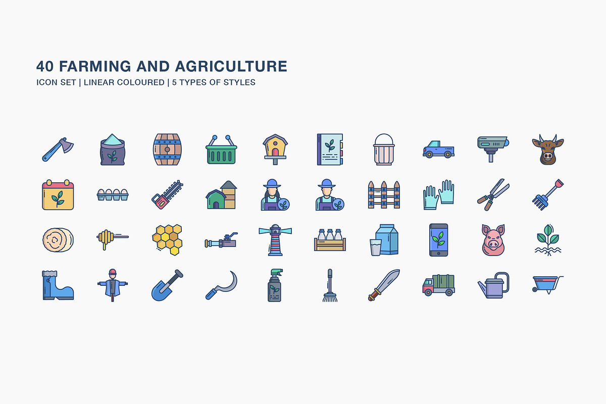 Farming and agriculture icon set, an Icon by Icongeek26 (Photo 4 of 6)