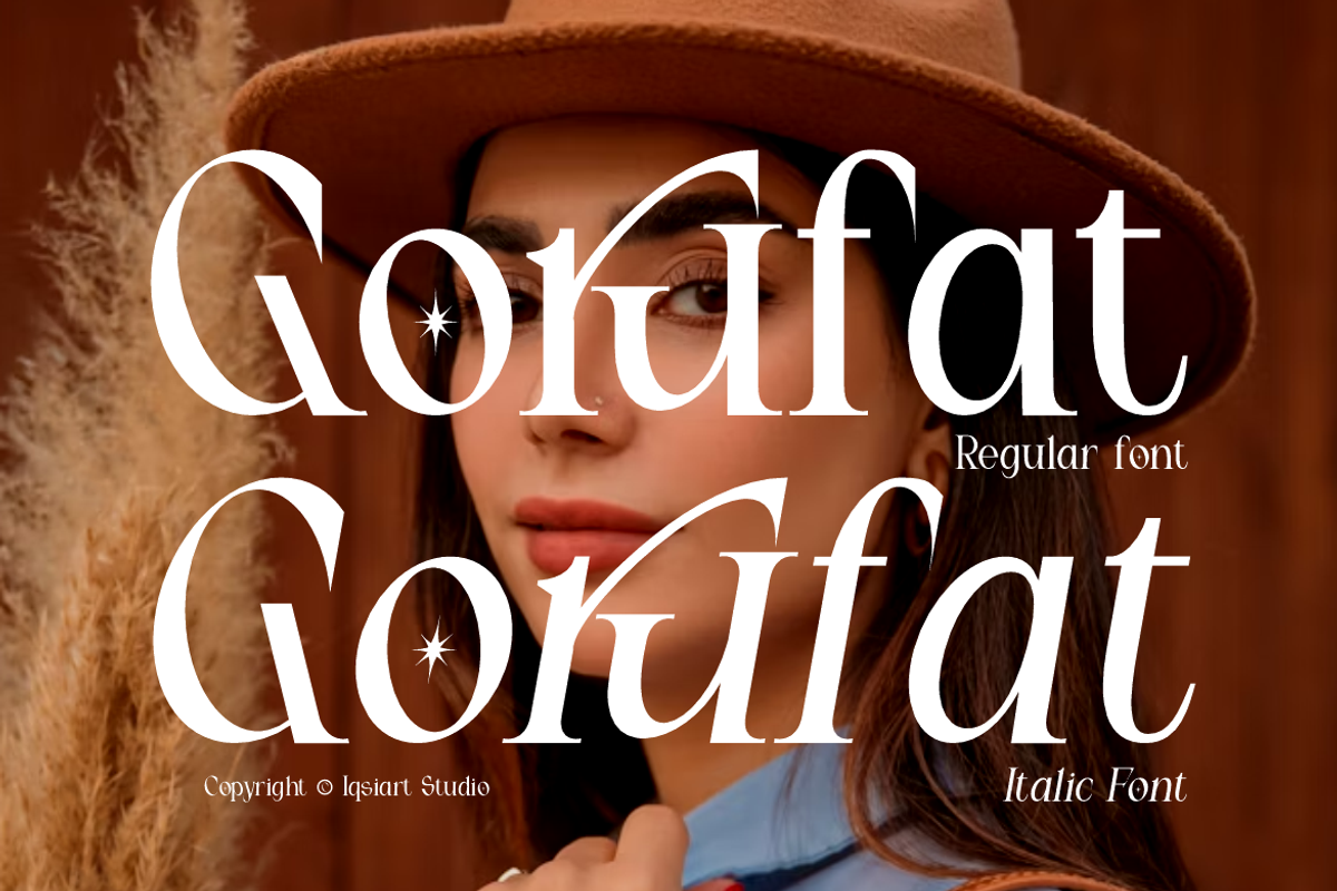 Gorufat - Modern Elegant Font, a Serif Font by Iqsiart Studio (Photo 1 of 13)