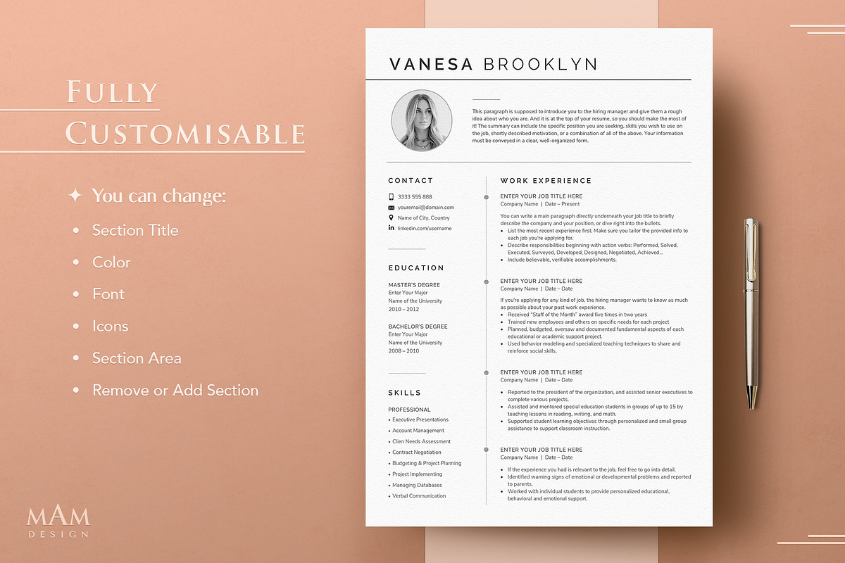 Resume Template with photo preview 6