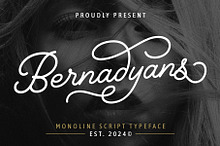 Bernadyans - Monoline Script Font