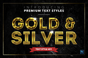 Gold & Silver #6 - 20 Text Styles, a Layer Style Add-On by Jonas Stensgaard (Thumbnail 2 of 23)