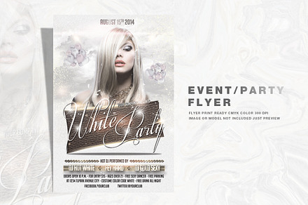 White Party Flyer, a Flyer Template by feydesign