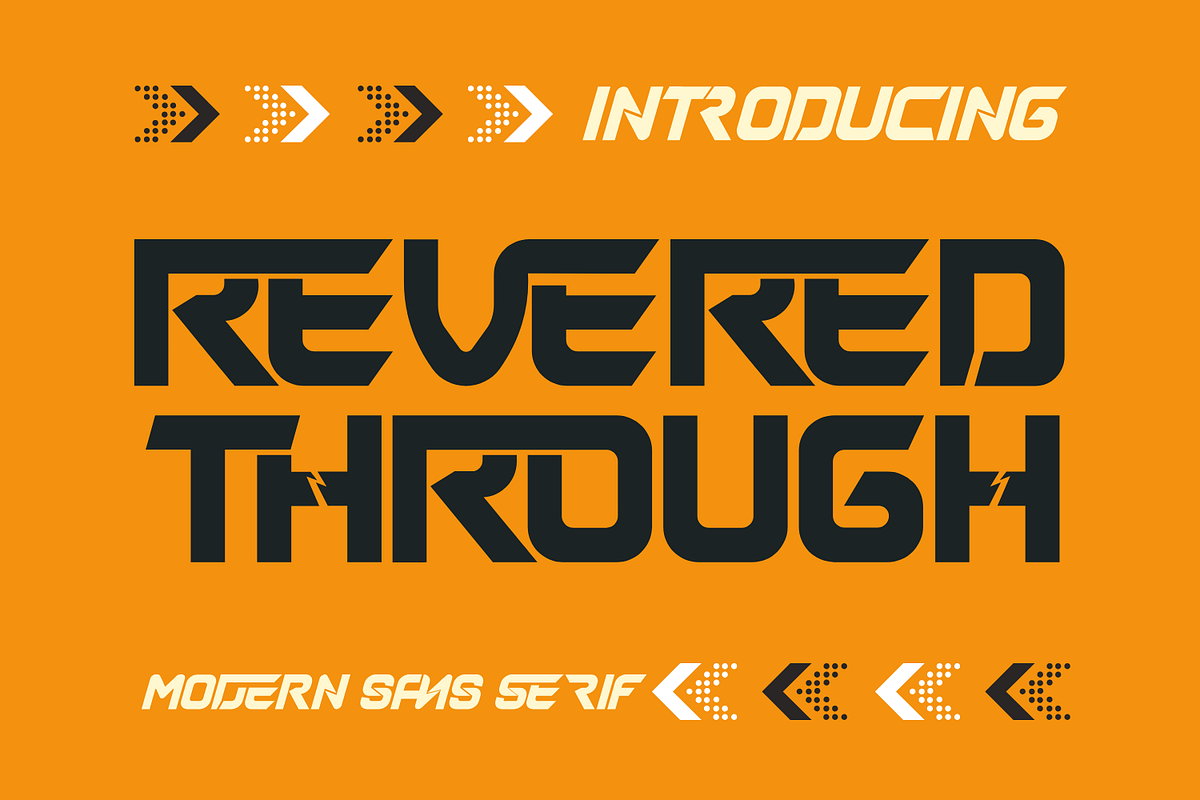 Revered Through - Sport Font, a Sans Serif Font by 177Studio (Photo 1 of 8)