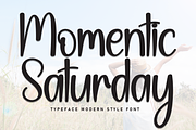Momentic Saturday | Script Font, a Script Font by Scratchones (Thumbnail 1 of 8)