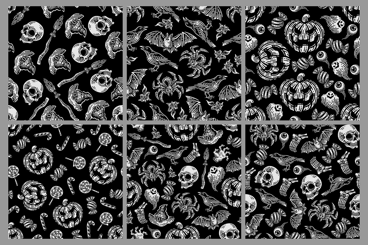 Halloween Element + Pattern Seamless, an Illustration by Nocturnal Workspace (Photo 3 of 4)