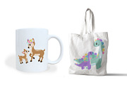Mom and Me Clipart, an Animal Illustration by Huckleberry Hearts (Thumbnail 3 of 3)