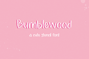 Bumblewood Stencil Font, a Handwritten Font by Beck McCormick (Thumbnail 1 of 10)