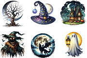 Halloween Night Clipart, an Illustration by Designking (Thumbnail 3 of 4)