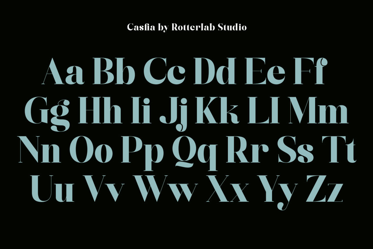 The Casfia - Elegant Serif Typeface, a Serif Font by Rotterlab Studio (Photo 15 of 15)