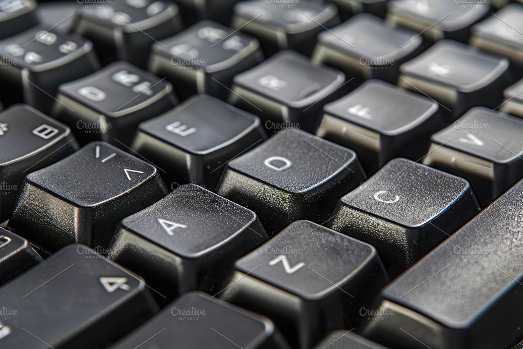 Closeup of black computer keyboard, a Technology Photo by AlyaAnd