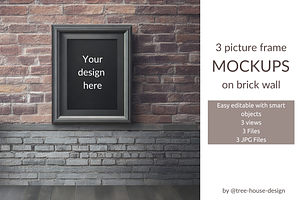 Brick Wall Frame Mockup