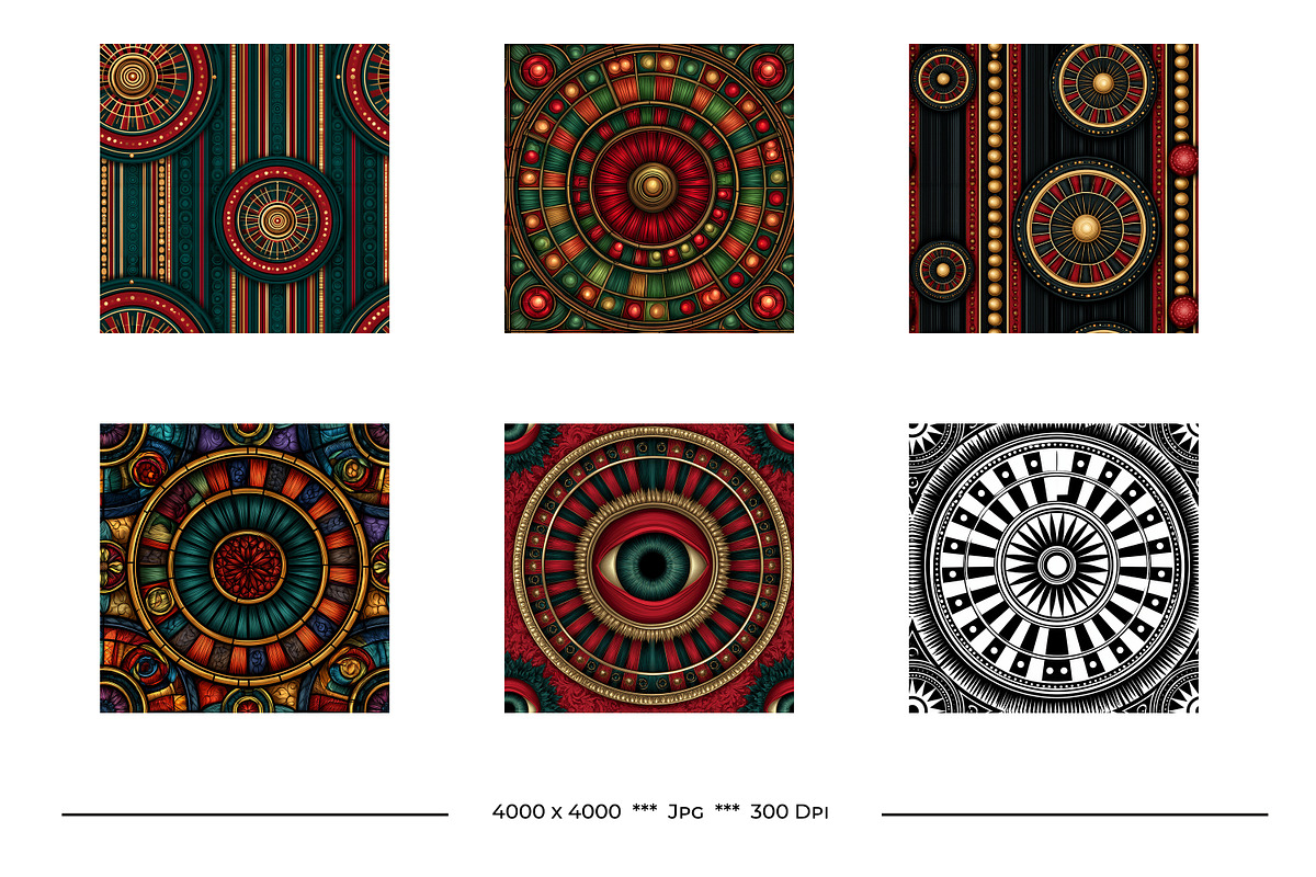 Roulette Wheel Retro Art Styles, a Pattern Graphic by karenfoleyphoto (Photo 9 of 11)