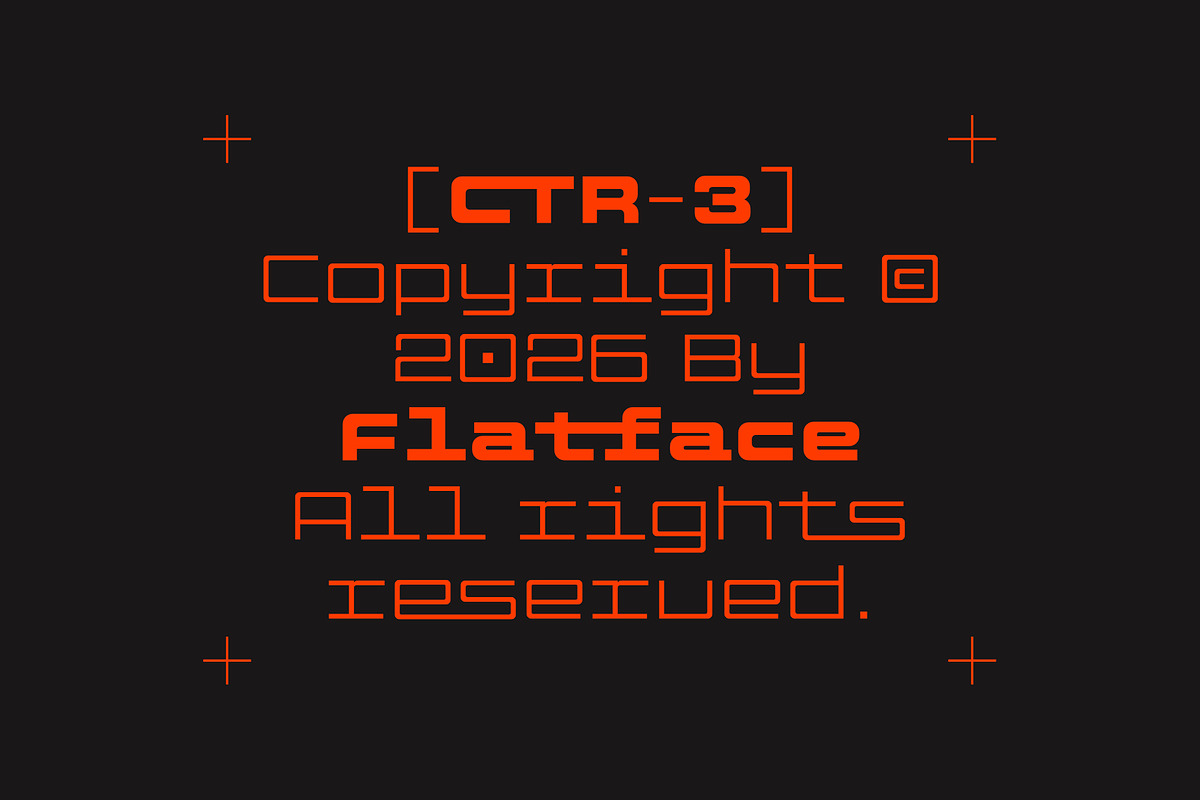 Flatface CTR-3, a Sans Serif Font by Flatface (Photo 13 of 13)