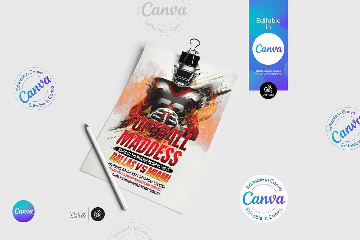 Soccer Game Day Flyer, a Flyer Template by Aam360 (Photo 3 of 3)