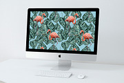 Flamingo Vector Seamless Pattern, a Pattern Graphic by Human-made. Made to feel. (Thumbnail 2 of 4)