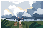 People looking at sky in nature set, a Person Illustration by Good Studio (Thumbnail 2 of 13)