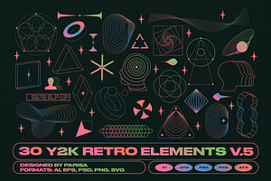 30 Y2K Retro Elements V.5