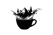 Mountain Coffee Cup Design Bundle, an Illustration by yasushie (Thumbnail 8 of 31)