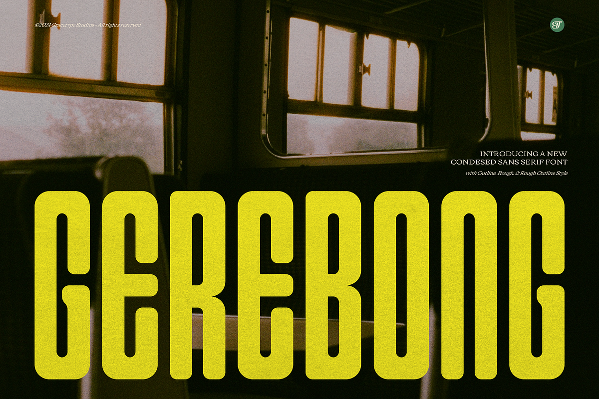 Gerebong | Condensed Sans Serif, a Font by gracetype_studio (Photo 1 of 12)