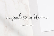 Soul And Mate Lovely Font, a Script Font by Rasgood (Thumbnail 1 of 6)