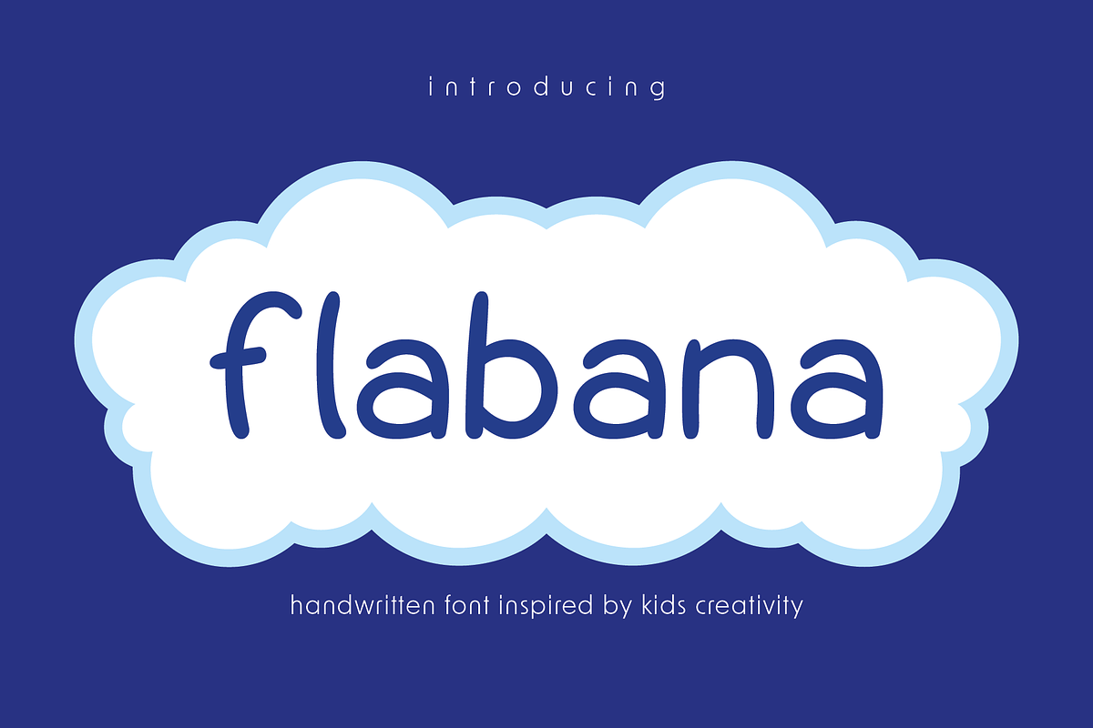 Flabana - Bubble Handwritten Font, a Handwritten Font by Pikgura (Photo 1 of 5)