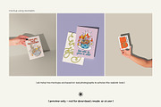 DIN A postcards in hand mockup set, a Merchandise Mockup by MCKP*ME (Thumbnail 4 of 7)