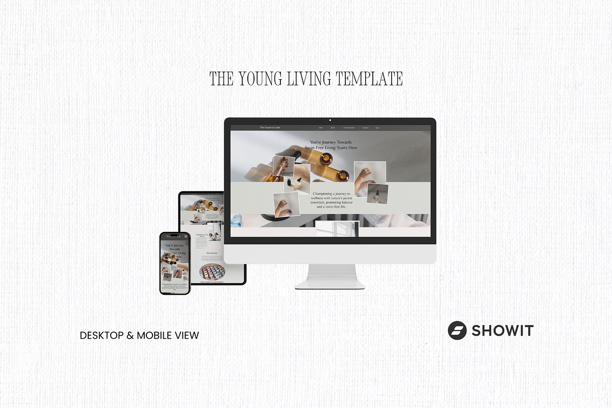Young Living Showit Template, a Landing Page Template by Design by Alia (Photo 1 of 4)