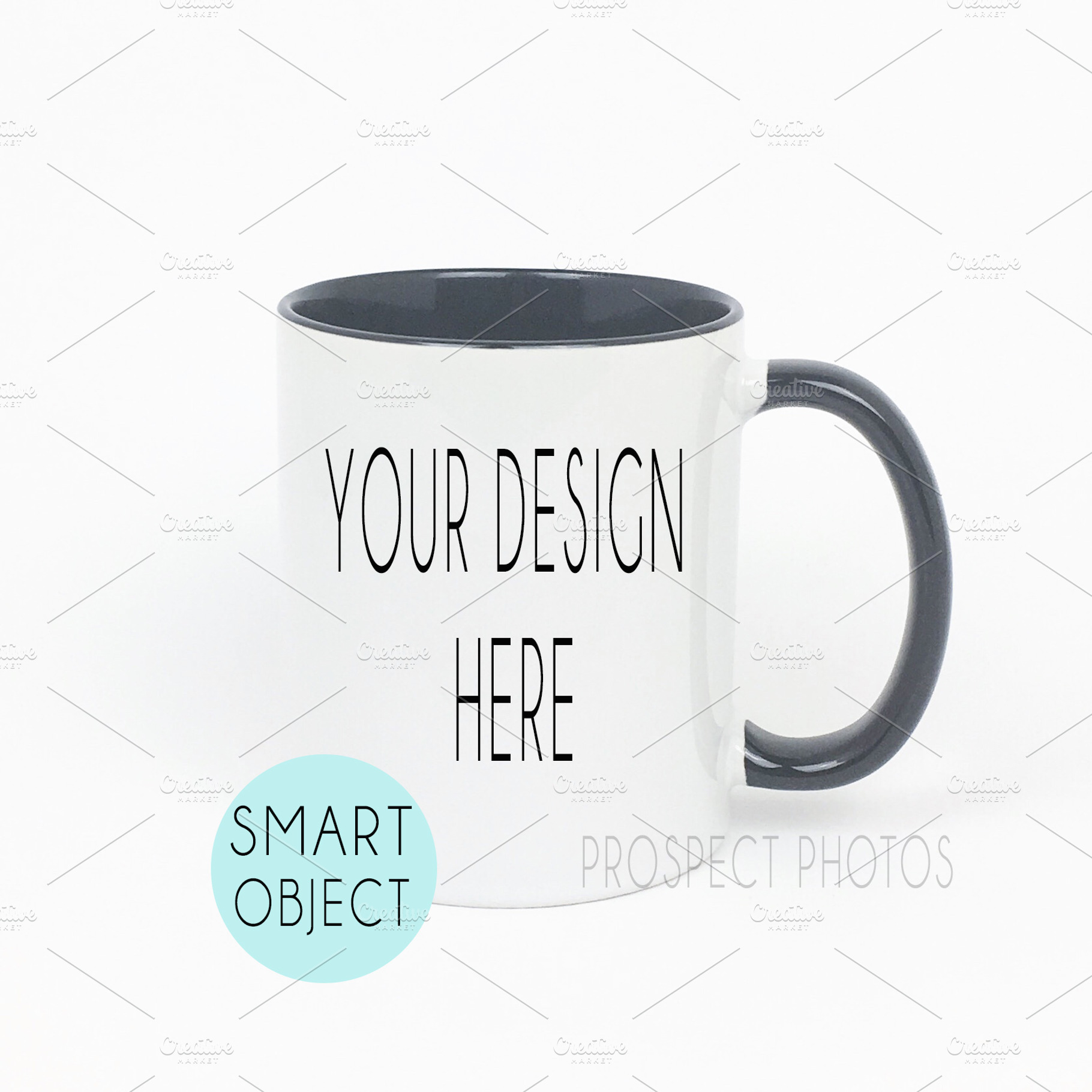 Black & White Mug Mockup, a Photo by Hudson Lark Studio