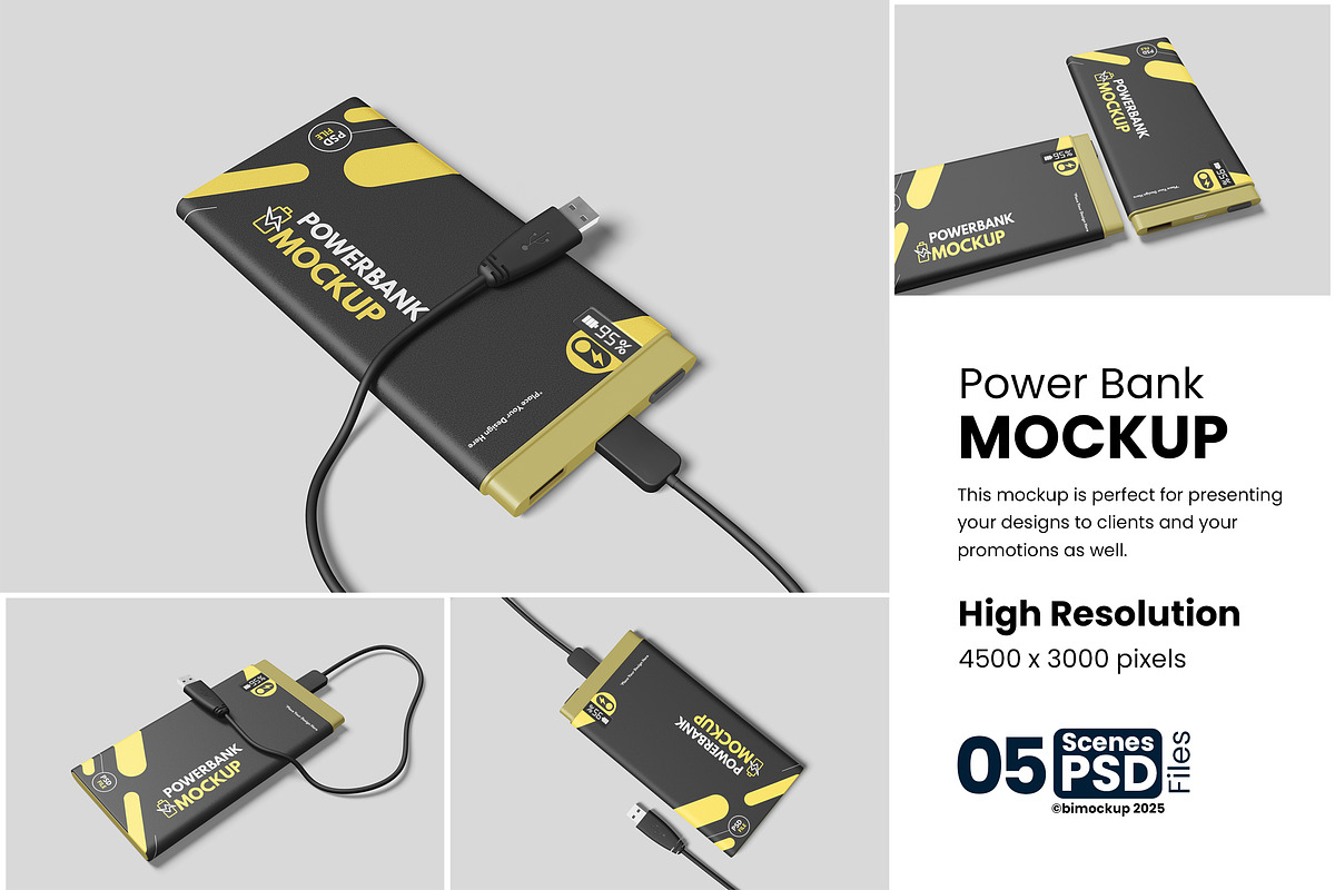 Power Bank Mockup, a Product Mockup by bimockup (Photo 1 of 6)