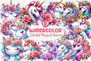Colorful Magical Unicorn Sublimation, an Illustration by Designworld