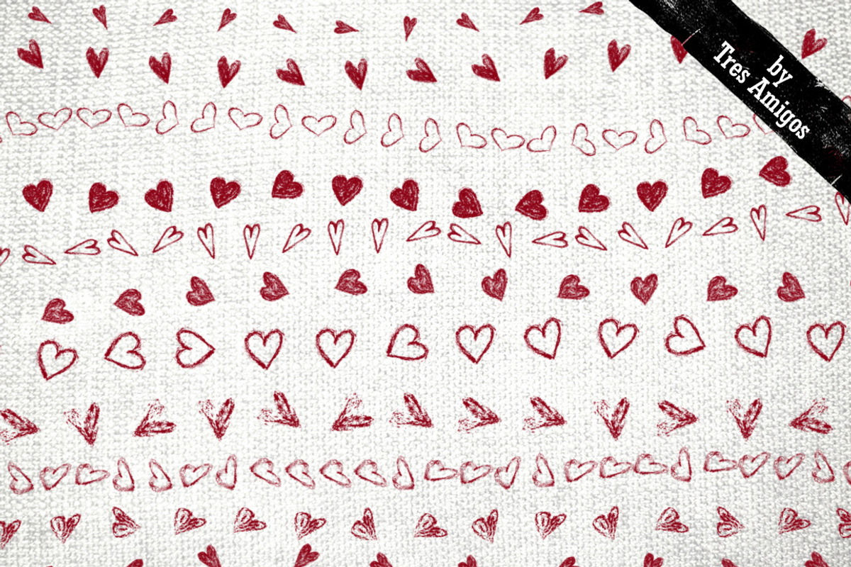 Crayon Hearts PS brushes + 2patterns, a Brush Add-On by 4pixel (Photo 3 of 4)