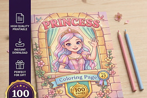 Magical Princess Coloring Book Vol47