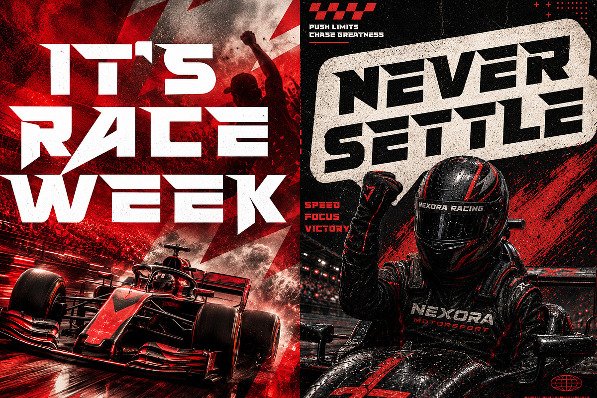 Nitrovibes – Sport Racing Font, a Serif Font by Rahagita Studio (Photo 5 of 10)