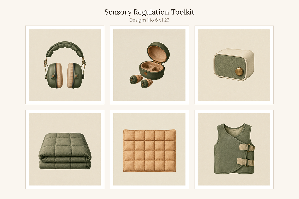 Sensory Tools Clip Art, Set of 25, an Education Illustration by LanternkinStudio (Photo 6 of 14)
