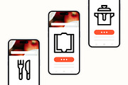 50 Food Delivery Icons, an Outline Icon by Side Project (Thumbnail 6 of 8)