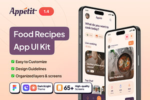 Appetit - Food Recipes App UI Kit