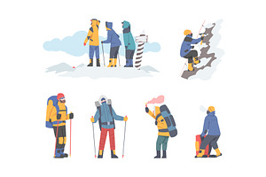 People Characters with Backpacks, a Person Illustration by TopVectors
