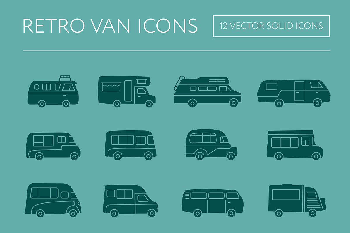 Retro Van Icons, a Solid Icon by the cabin supply co (Photo 2 of 4)