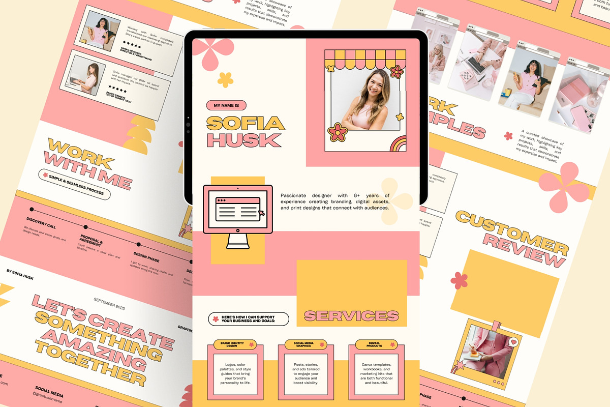 Portfolio Canva Website Template, a Landing Page Template by Anna Design Studio (Photo 1 of 8)