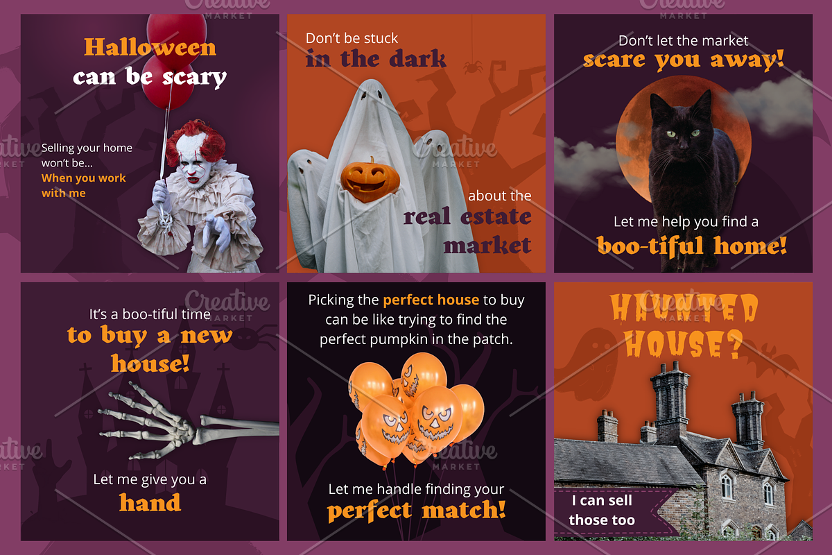 Halloween Real Estate Templates, a Social Media Template by DesignKora (Photo 4 of 7)
